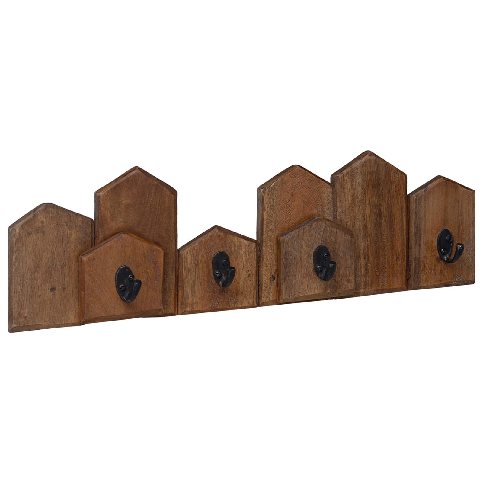 vidaXL Kleiderbügel Braun 48 x 8 x 15 cm Massives Mahagoni Holz