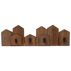 vidaXL Kleiderbügel Braun 48 x 8 x 15 cm Massives Mahagoni Holz