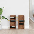 vidaXL Regal Braun 24 x 13 x 54 cm Massives Mahagoni Holz