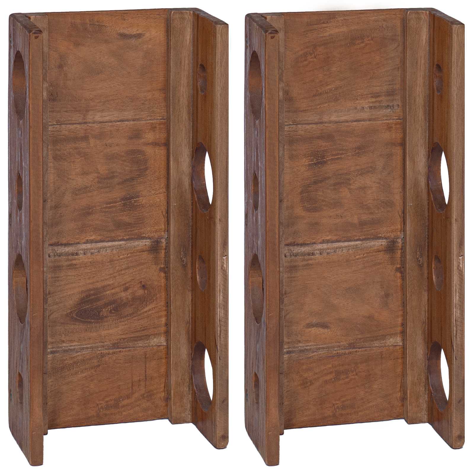 vidaXL Regal Braun 24 x 13 x 54 cm Massives Mahagoni Holz