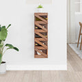 vidaXL Weinregal Natur 24 x 14 x 80 cm Massives Mahagoniholz