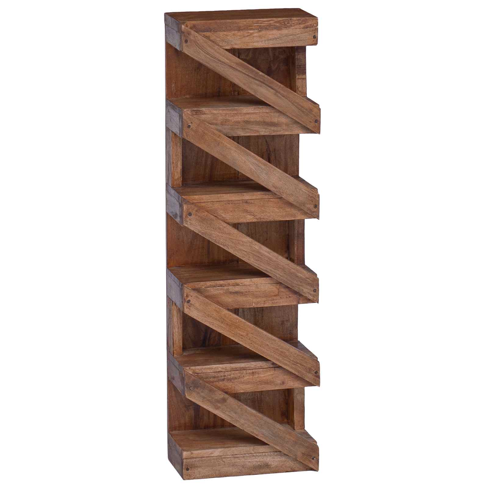 vidaXL Weinregal Natur 24 x 14 x 80 cm Massives Mahagoniholz