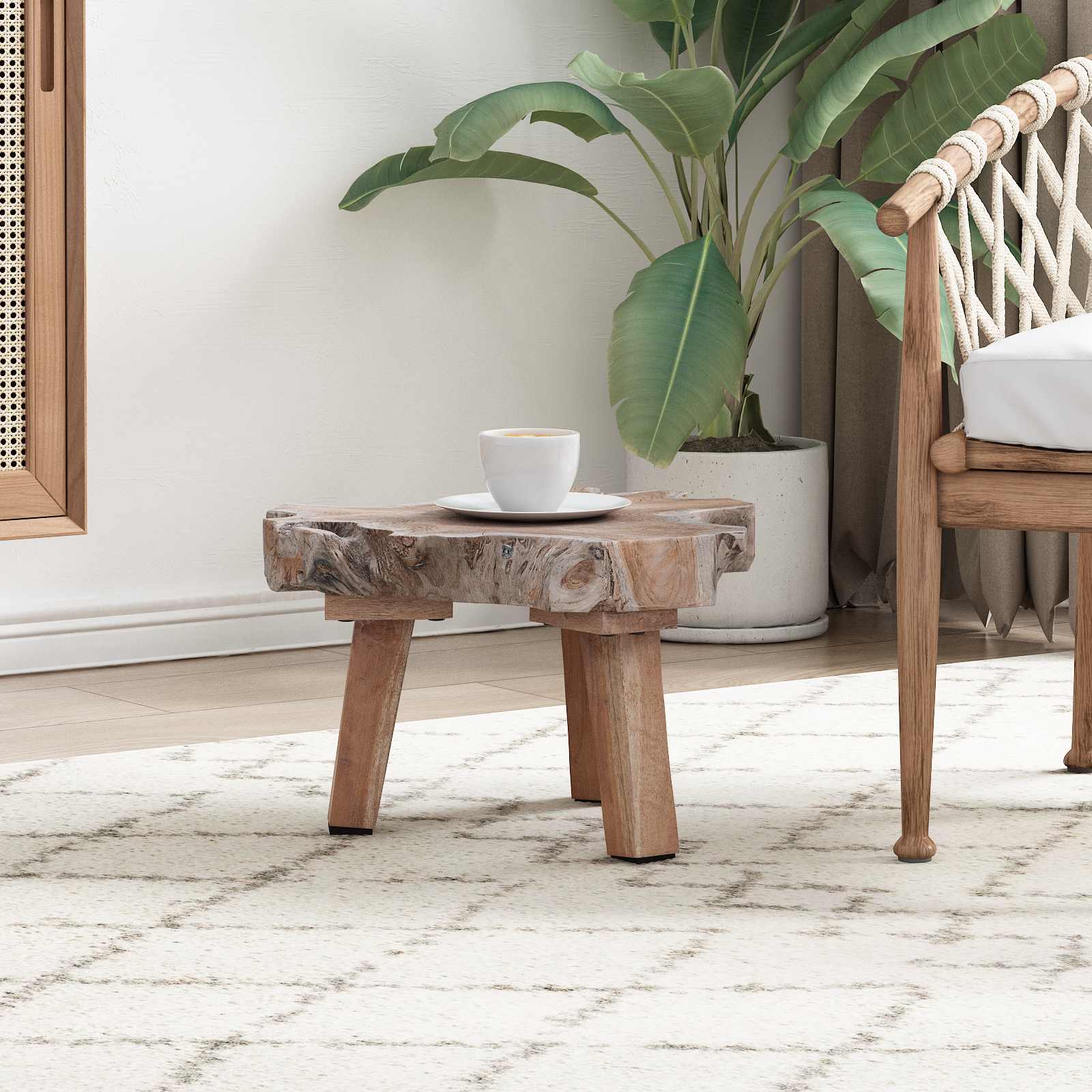 vidaXL Nachttisch Braun 40 x 40 x 25 cm Massives upgecyceltes Holz