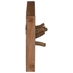 vidaXL Mantelhaken Natur 50 x 10 x 25 cm Massives Mahagoni Holz