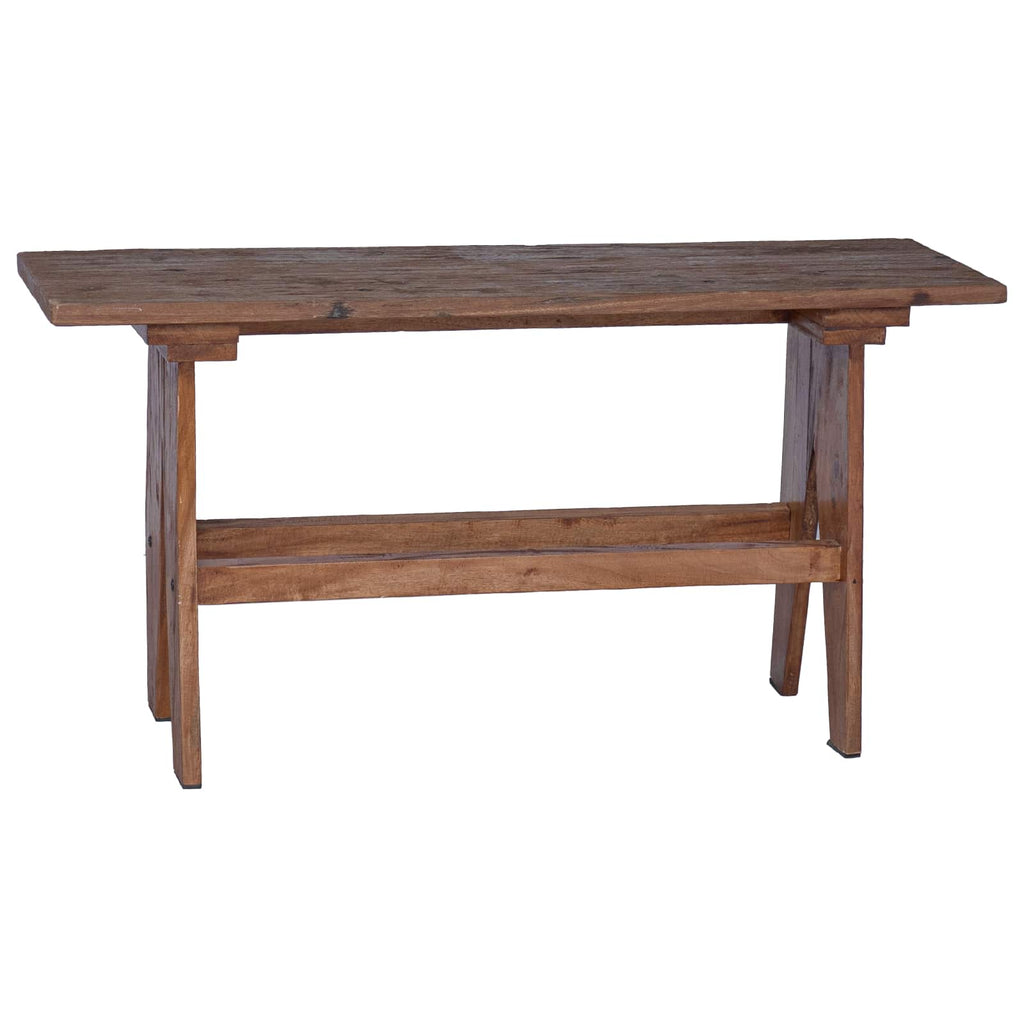 vidaXL Bank Natur 100 x 30 x 51 cm Massivholz Altholz
