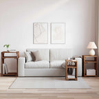 vidaXL Akzenttisch mit Regal 3 pcs Braun Massives Mahagoni Holz
