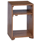 vidaXL Akzenttisch mit Regal 3 pcs Braun Massives Mahagoni Holz