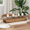 vidaXL Kerzenhalter Natur 50 x 15 x 10 cm Massivholz Teak