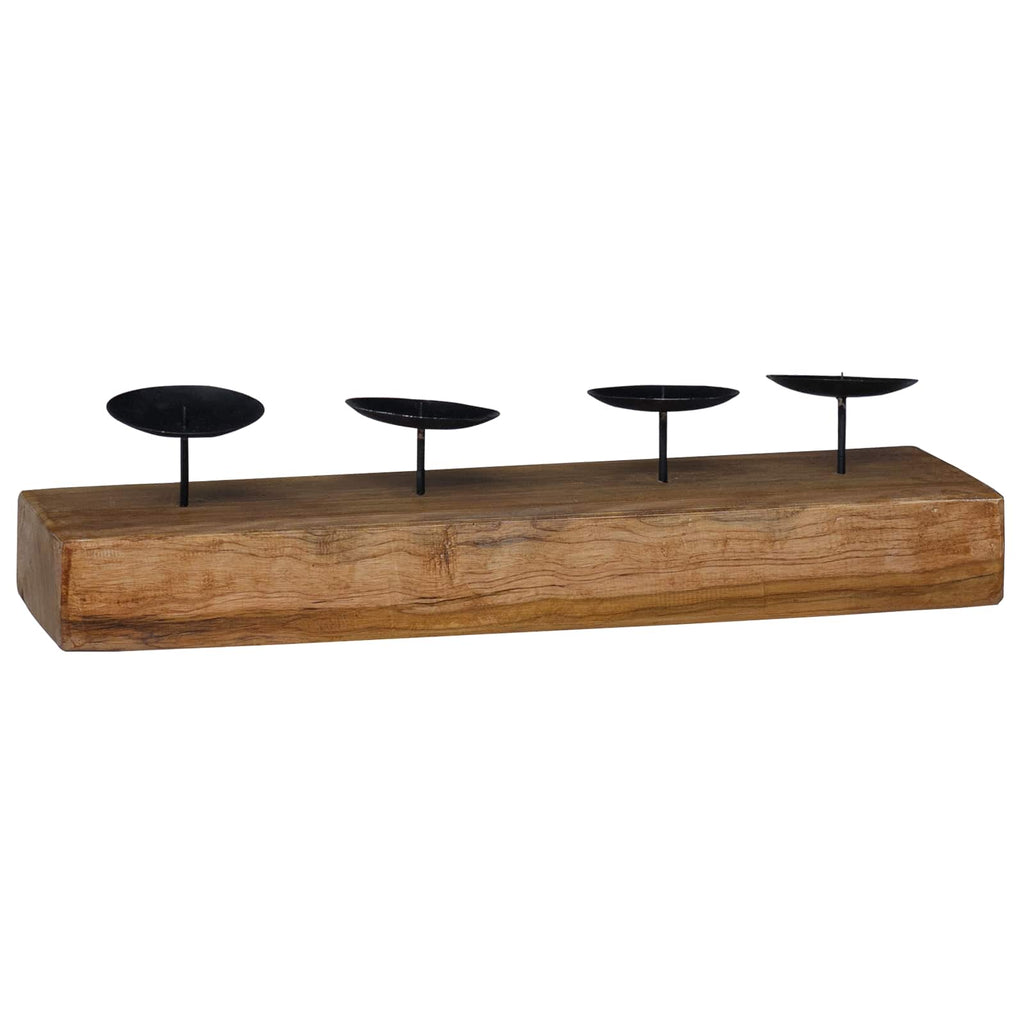 vidaXL Kerzenhalter Natur 50 x 15 x 10 cm Massivholz Teak