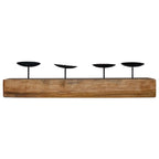 vidaXL Kerzenhalter Natur 50 x 15 x 10 cm Massivholz Teak