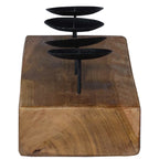 vidaXL Kerzenhalter Natur 50 x 15 x 10 cm Massivholz Teak