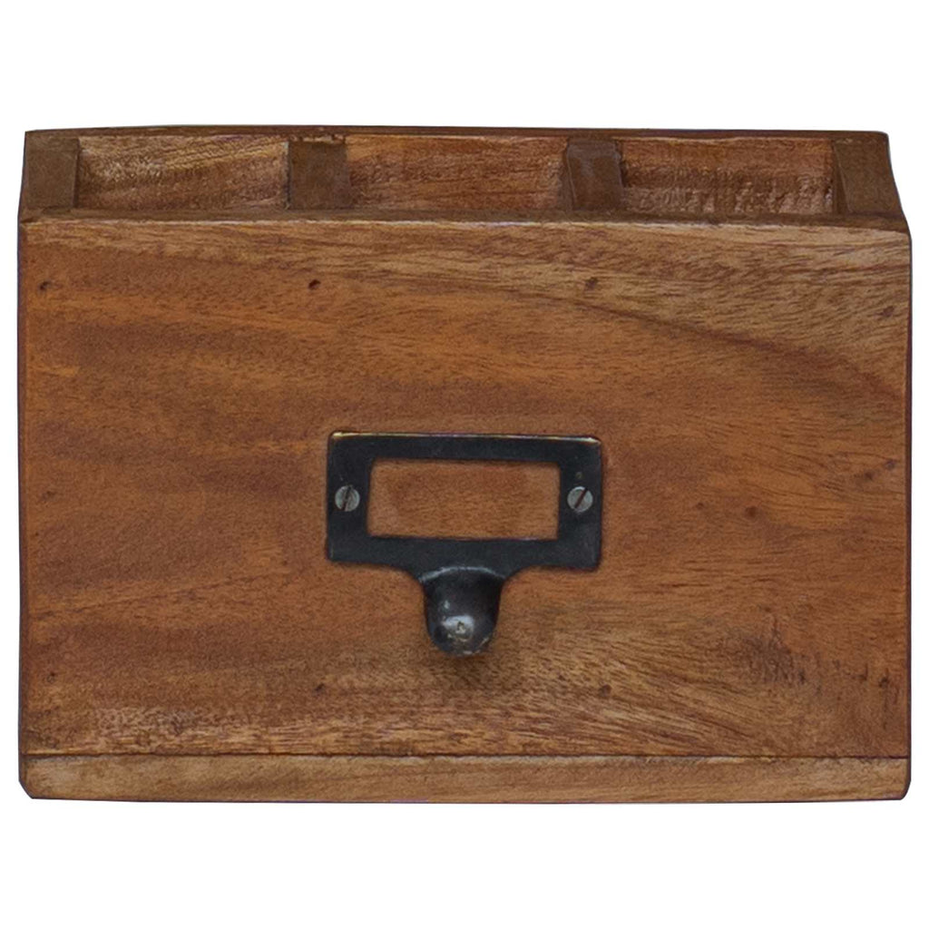 vidaXL Bleistiftetui Mehrfarbig 18 x 10 x 12 cm Massives Mahagoni Holz