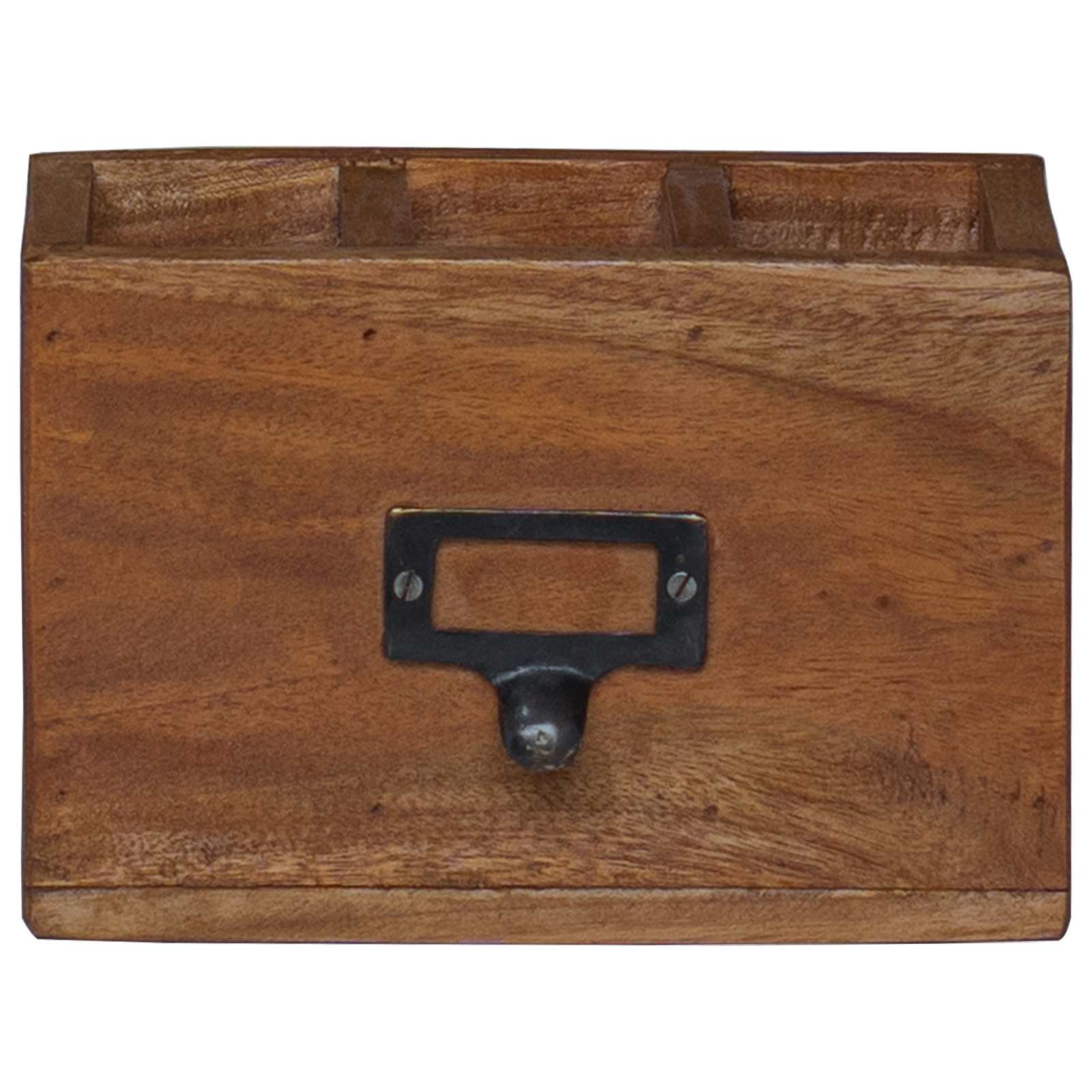 vidaXL Bleistiftetui Mehrfarbig 18 x 10 x 12 cm Massives Mahagoni Holz