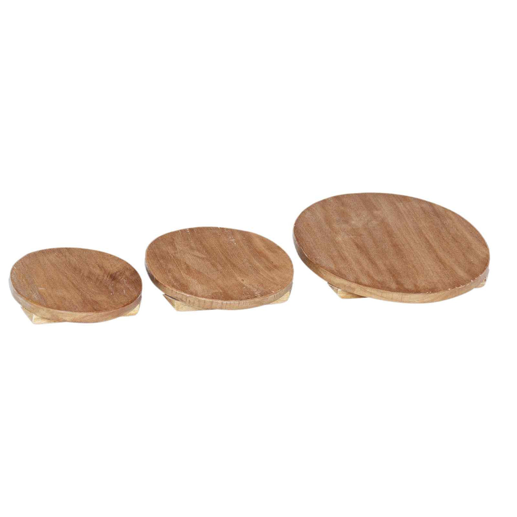 vidaXL Pflanzenhocker 3 pcs Braun Mahagoni Holz