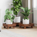 vidaXL Pflanzenständer 3 pcs Braun Mahagoni Holz