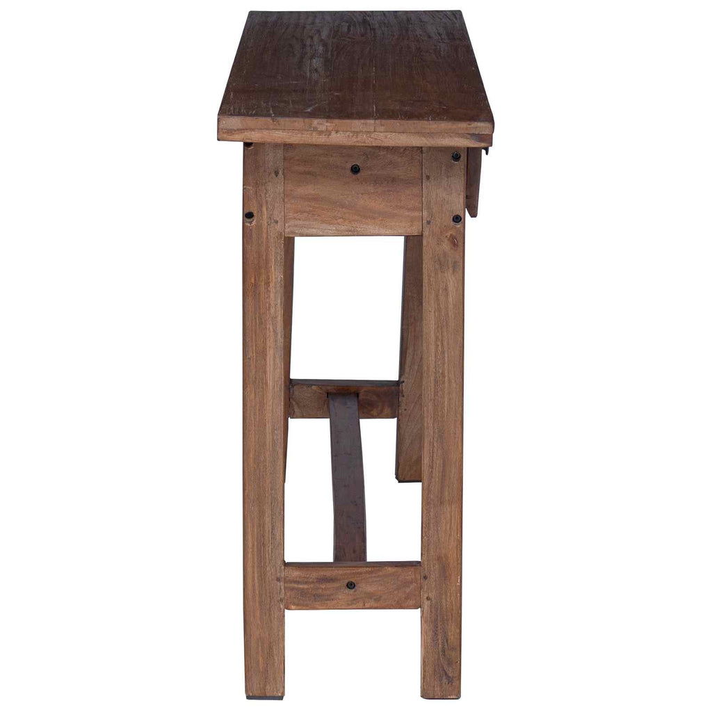 vidaXL Schreibtisch Braun 110 x 30 x 79 cm Massives Mahagoni Holz
