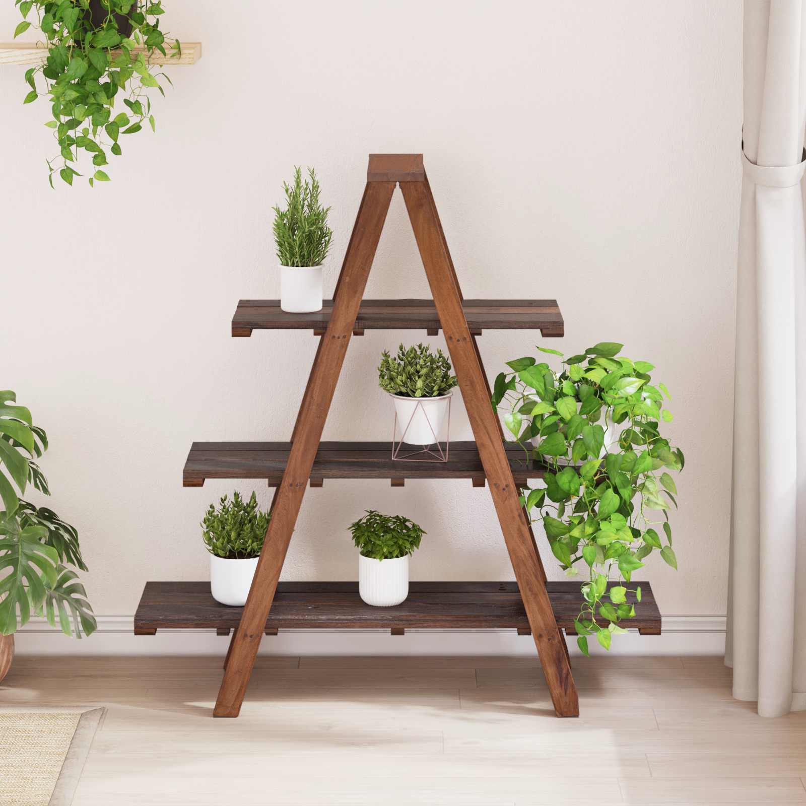 vidaXL Klappregal Braun 79,5 x 35 x 112 cm Massives upgecyceltes Holz