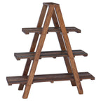 vidaXL Klappregal Braun 79,5 x 35 x 112 cm Massives upgecyceltes Holz