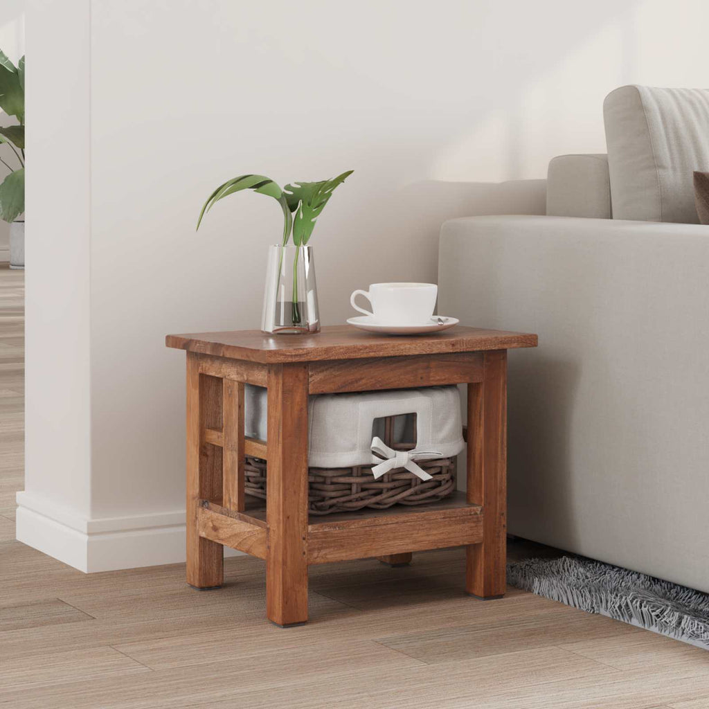 vidaXL Beistelltisch Braun 38 x 28 x 35 cm Massivholz Mahagoni