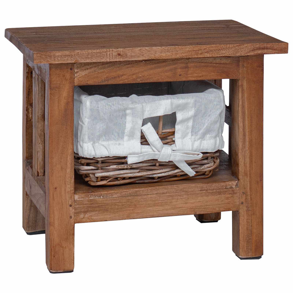 vidaXL Beistelltisch Braun 38 x 28 x 35 cm Massivholz Mahagoni