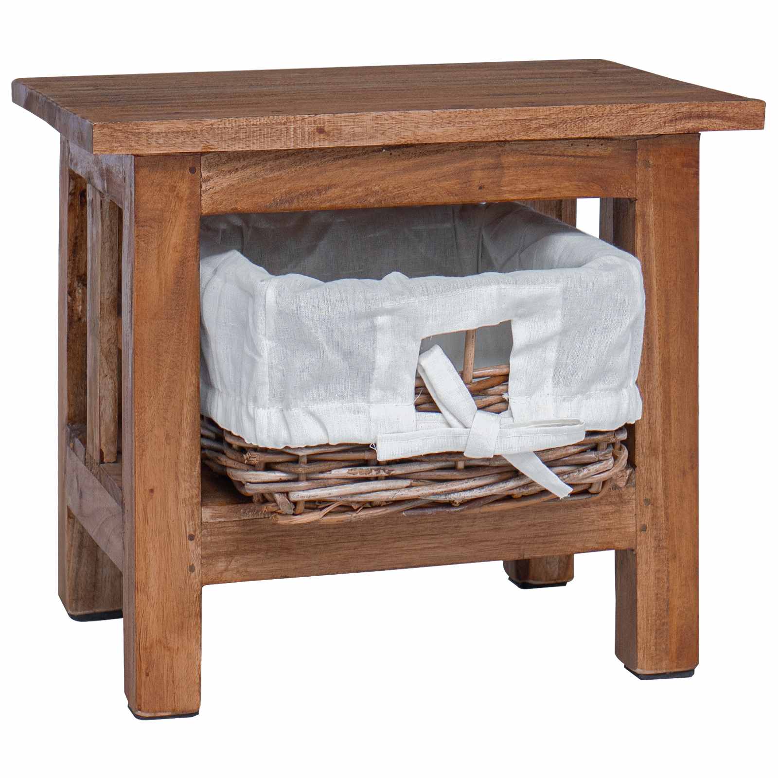 vidaXL Beistelltisch Braun 38 x 28 x 35 cm Massivholz Mahagoni