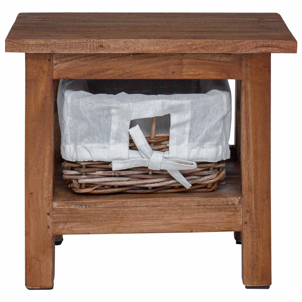 vidaXL Beistelltisch Braun 38 x 28 x 35 cm Massivholz Mahagoni