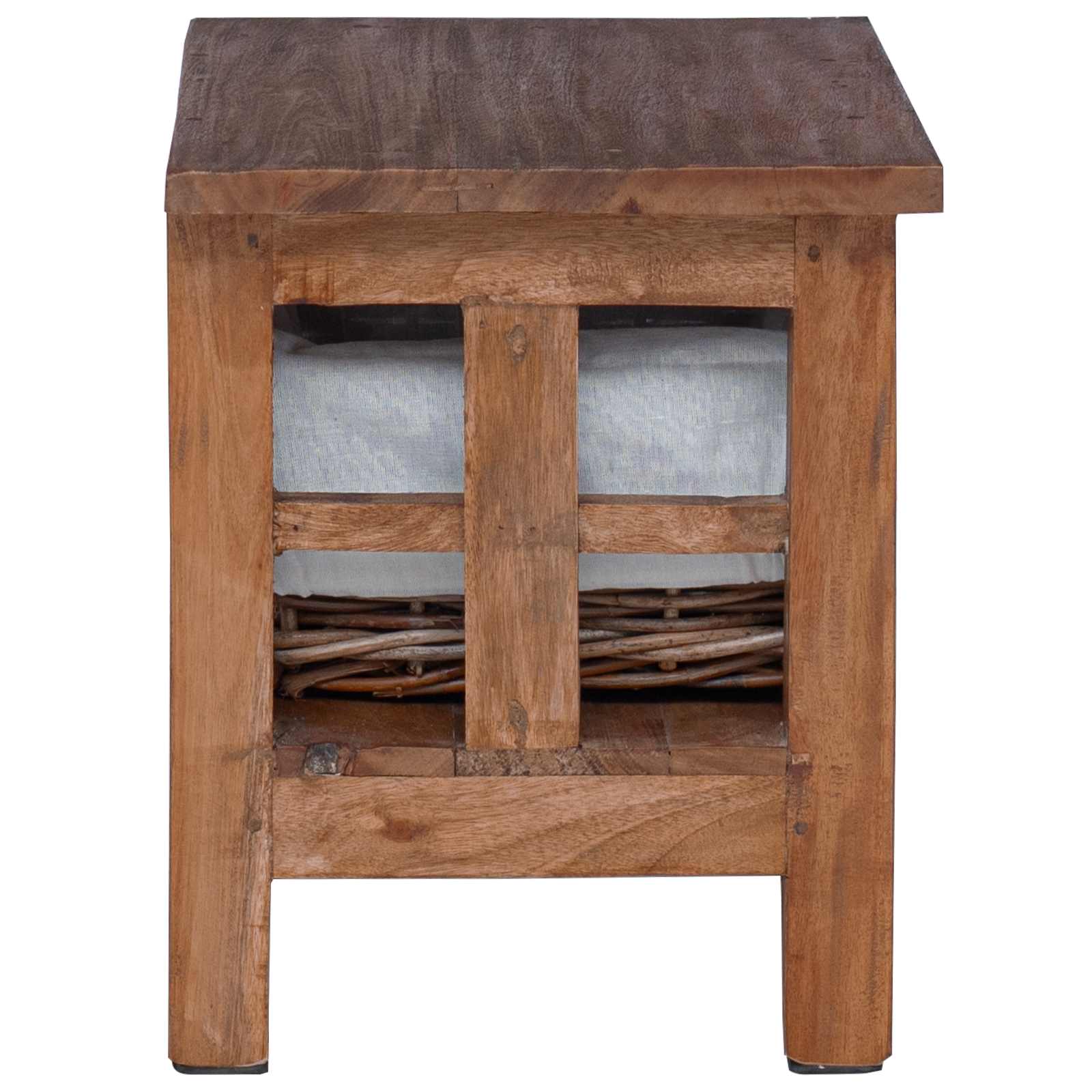 vidaXL Beistelltisch Braun 38 x 28 x 35 cm Massivholz Mahagoni