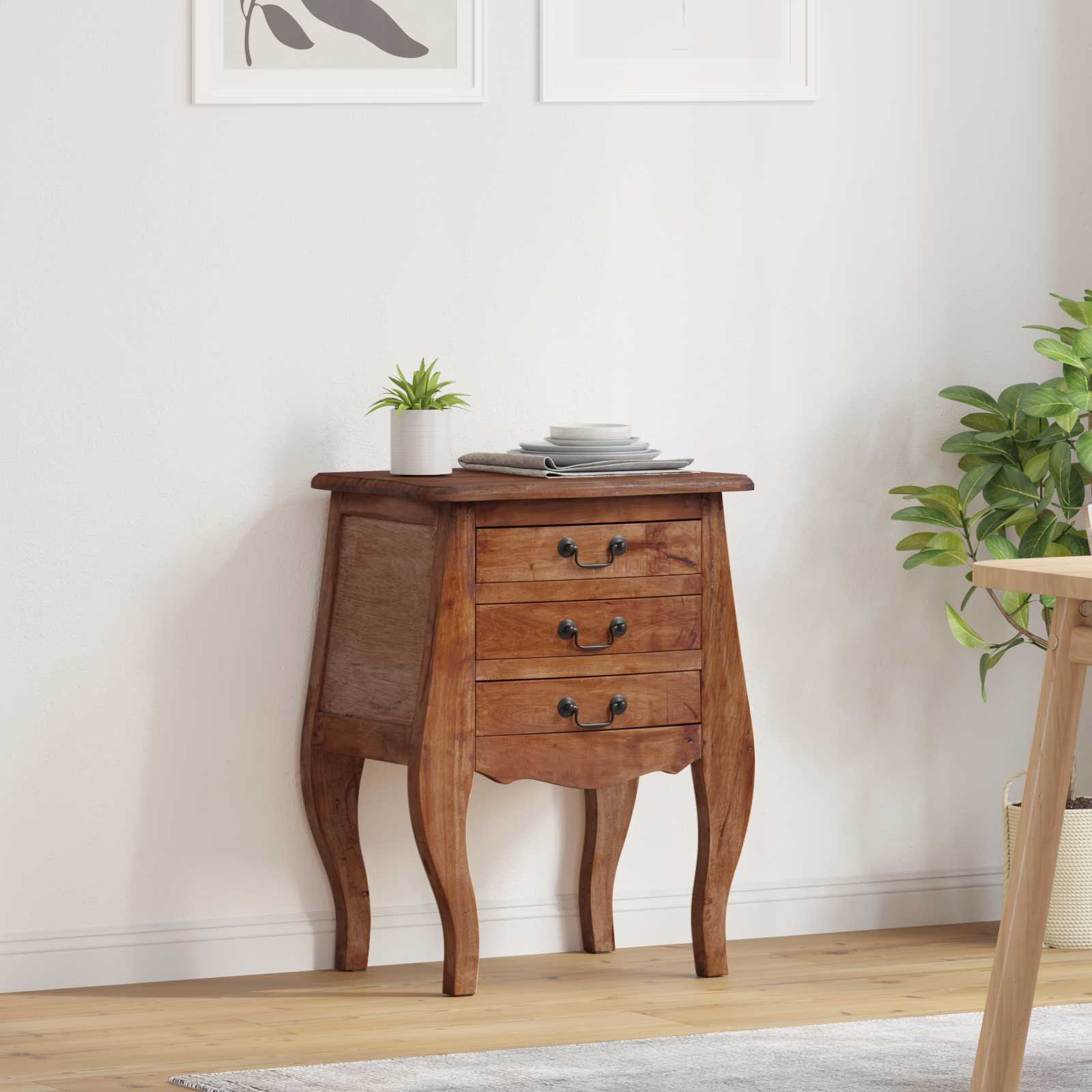 vidaXL Aufbewahrungstruhe 48 x 35 x 64 cm Massives Mahagoni Holz