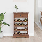 vidaXL Weinregal 55 x 23 x 85 cm Massives Mahagoni Holz