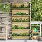 vidaXL Pflanzenregale Braun 90 x 15 x 180 cm Imprägniertes Kiefernholz