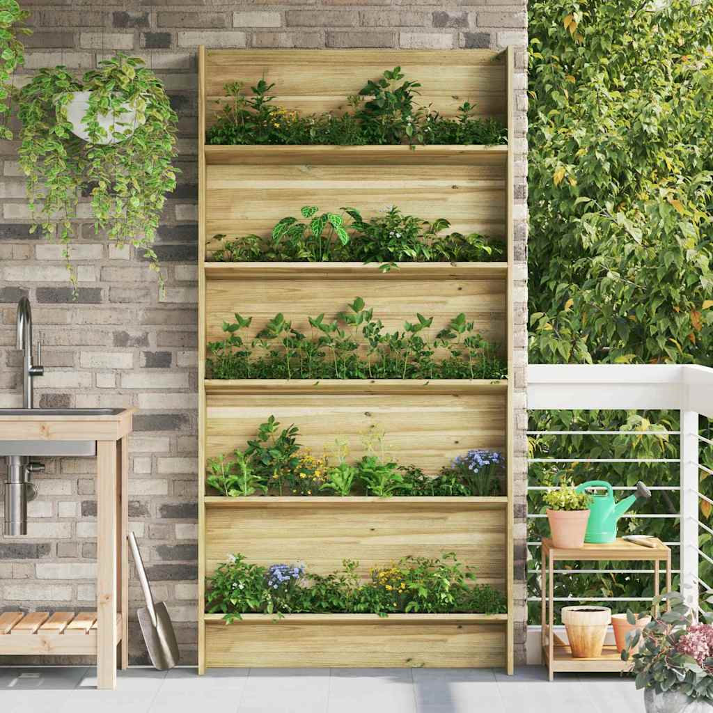 vidaXL Pflanzenregale Braun 90 x 15 x 180 cm Imprägniertes Kiefernholz