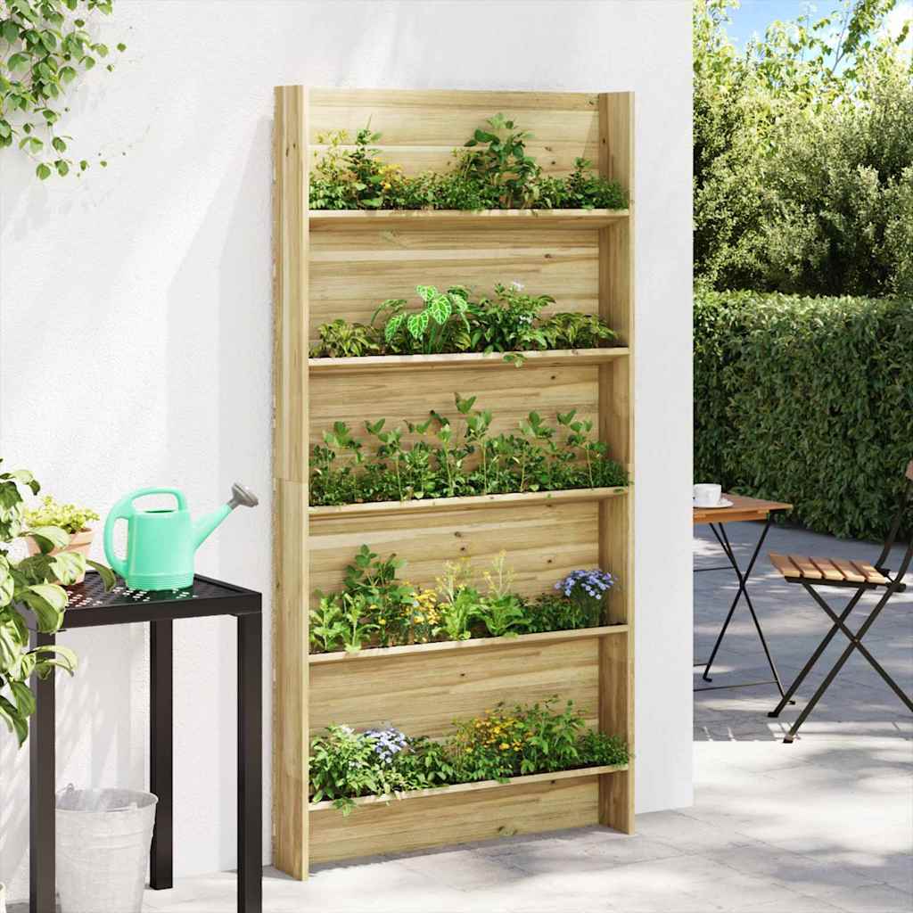 vidaXL Pflanzenregale Braun 90 x 15 x 180 cm Imprägniertes Kiefernholz