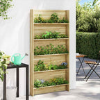 vidaXL Pflanzenregale Braun 90 x 15 x 180 cm Imprägniertes Kiefernholz