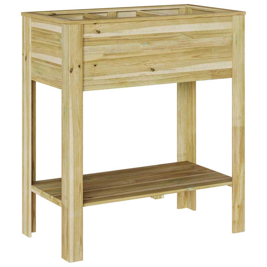 vidaXL Hoher Pflanzer mit Regal Braun 85,5 x 46,5 x 96 cm