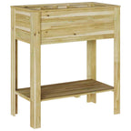 vidaXL Hoher Pflanzer mit Regal Braun 85,5 x 46,5 x 96 cm