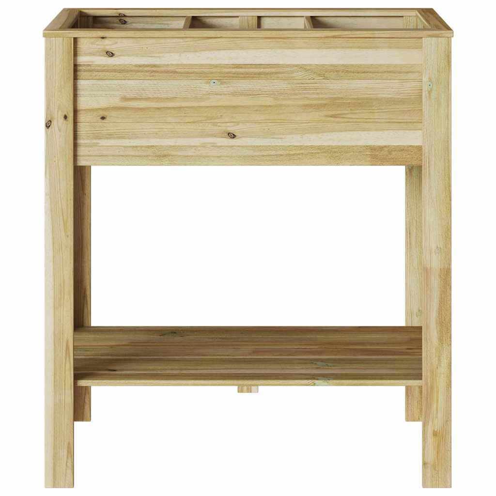 vidaXL Hoher Pflanzer mit Regal Braun 85,5 x 46,5 x 96 cm