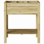 vidaXL Hoher Pflanzer mit Regal Braun 85,5 x 46,5 x 96 cm