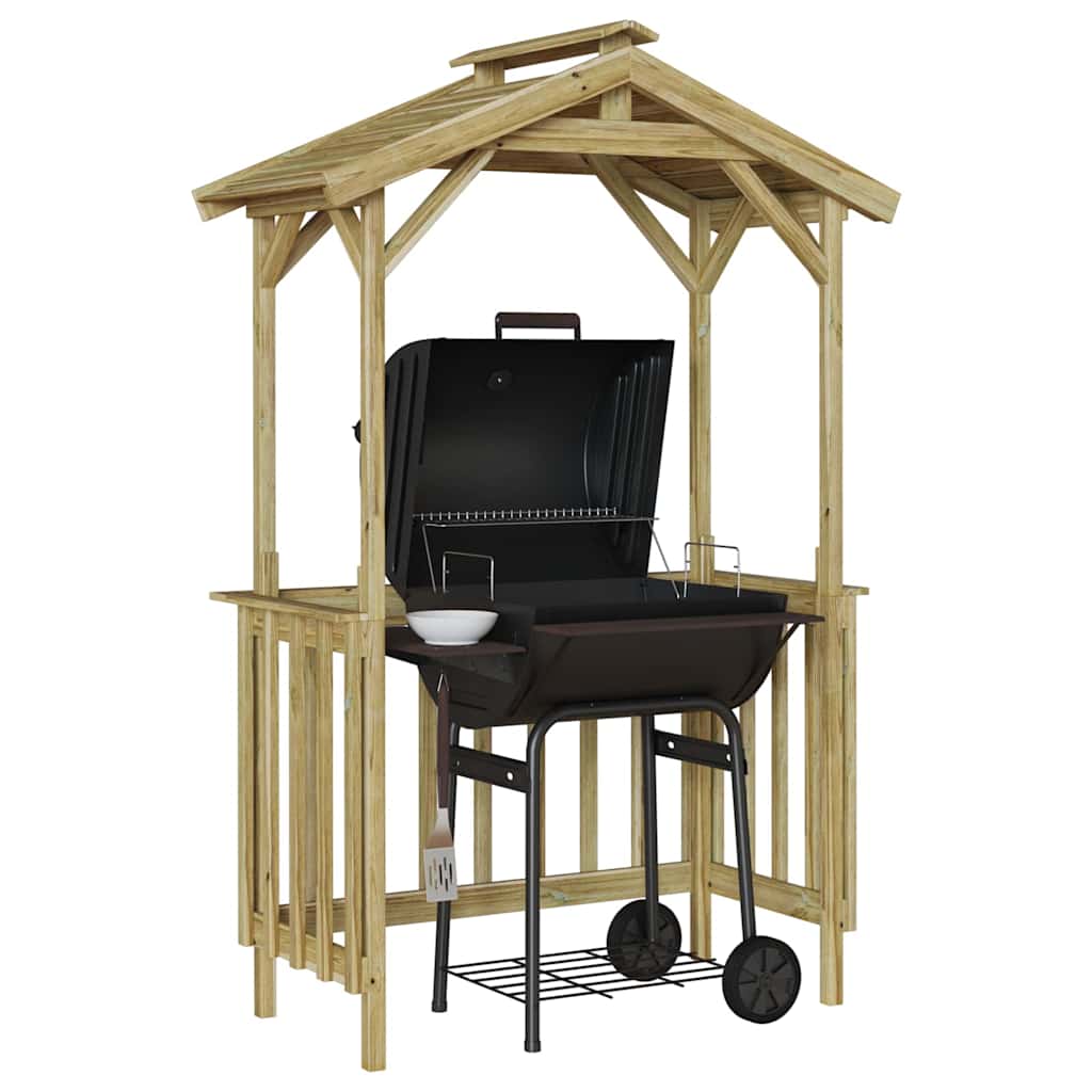 vidaXL Grillhütte 133,5 x 63 x 200 cm Imprägniertes Kiefernholz