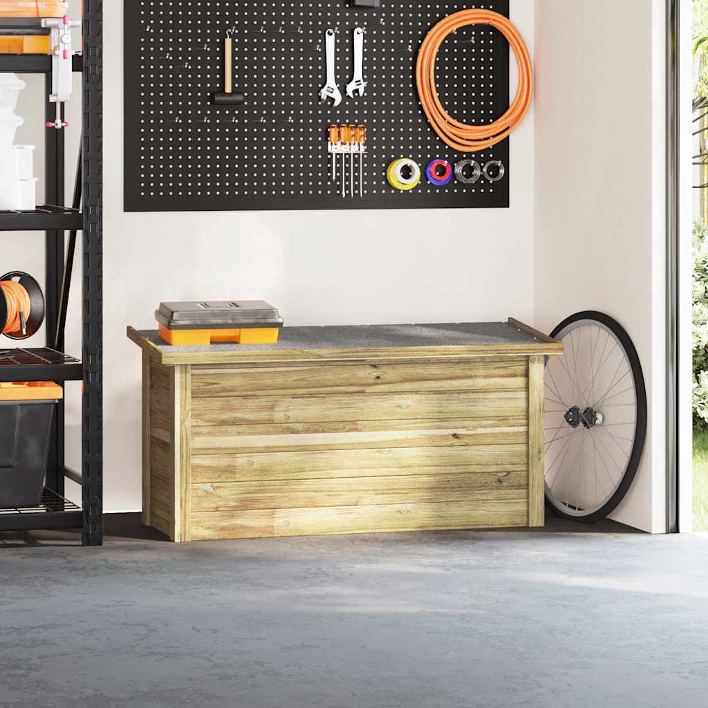 vidaXL Aufbewahrungsbox mit Speicher Natur 119 x 44,5 x 58 cm