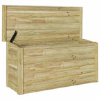 vidaXL Aufbewahrungsbox mit Speicher Natur 119 x 44,5 x 58 cm