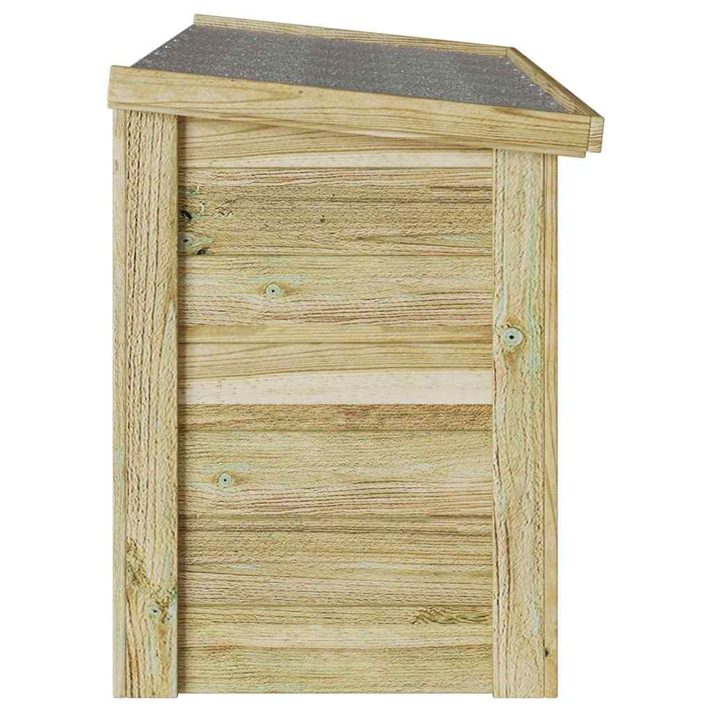 vidaXL Aufbewahrungsbox mit Speicher Natur 119 x 44,5 x 58 cm