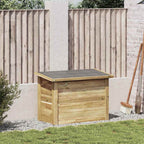 vidaXL Aufbewahrungsbox mit Speicher Natur 119 x 44,5 x 58 cm