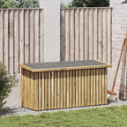 vidaXL Gartenlagerbox mit Speicher Natur 119 x 44 x 58,5 cm