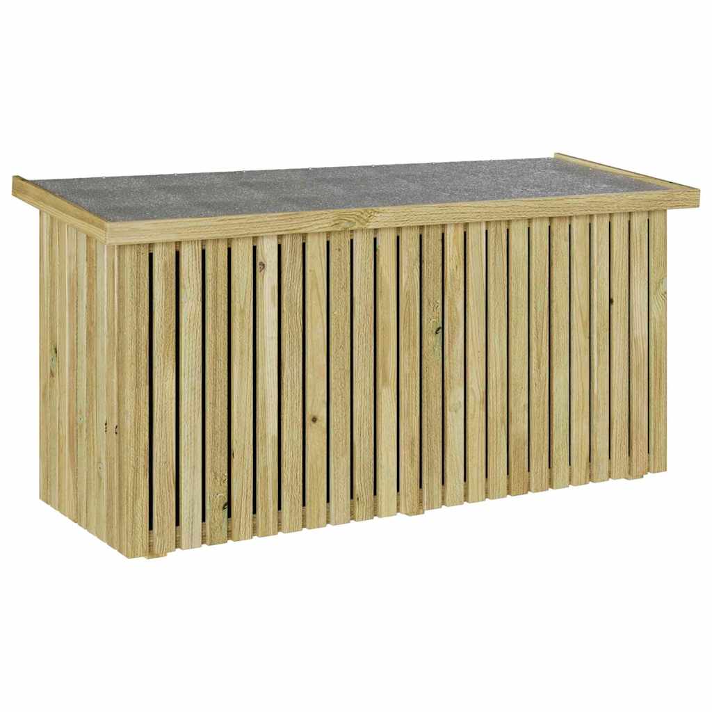 vidaXL Gartenlagerbox mit Speicher Natur 119 x 44 x 58,5 cm