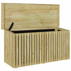 vidaXL Gartenlagerbox mit Speicher Natur 119 x 44 x 58,5 cm