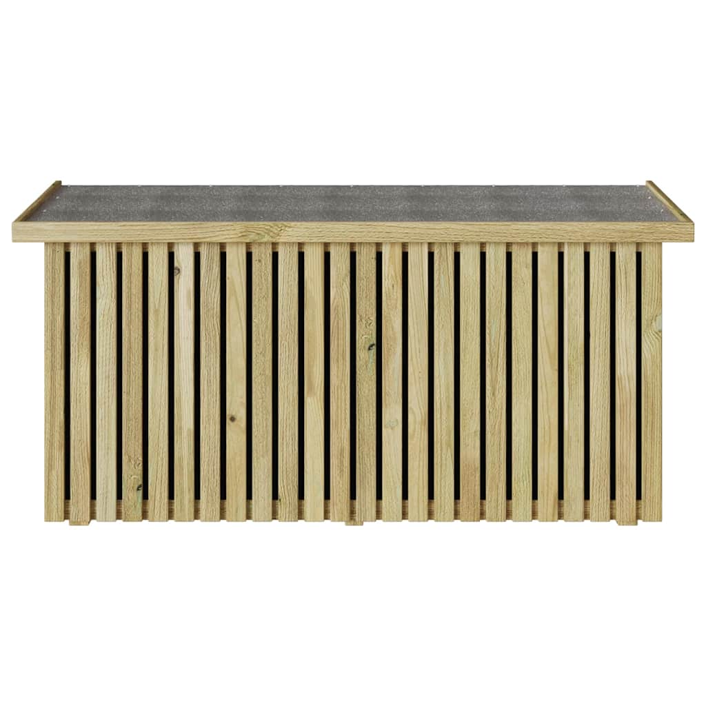 vidaXL Gartenlagerbox mit Speicher Natur 119 x 44 x 58,5 cm