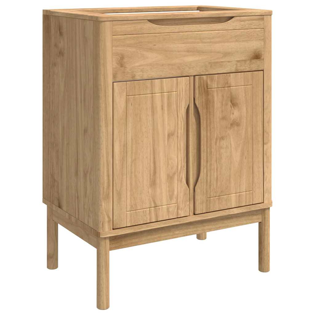 vidaXL Badezimmermöbel-Set FLORO 4 pcs Wachsbraun Massivholz Kiefer