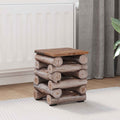 vidaXL Hocker Natur 30 x 30 x 38 cm Massivholz Teak