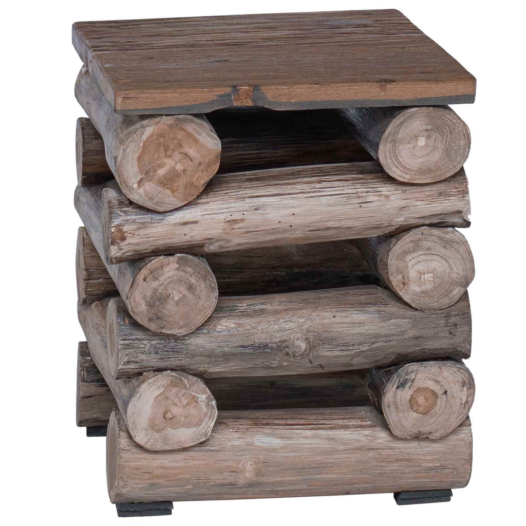vidaXL Hocker Natur 30 x 30 x 38 cm Massivholz Teak