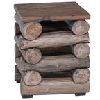vidaXL Hocker Natur 30 x 30 x 38 cm Massivholz Teak